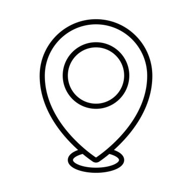 Basit konum simgesi, vektör illüstrasyonu