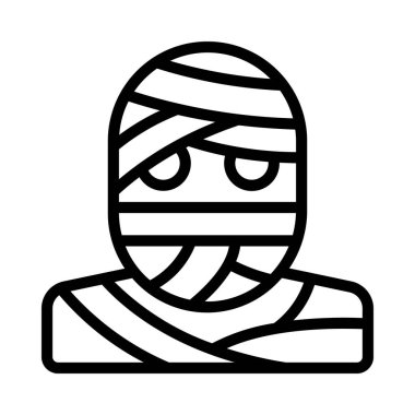 Mumya web simgesi vektör illüstrasyonu