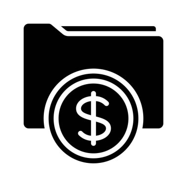 Para Dizini simgesi, vektör illüstrasyonu 