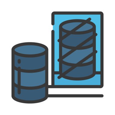 Aynalı Veri Web simgesi vektör illüstrasyonu