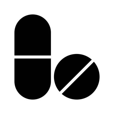 Şeffaf bir arkaplanda hap vektör çizimi. Birinci kalite semboller. Konsept ve grafik tasarımı için vuruş simgesi. 