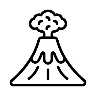 Volkanik Patlama ağ ikonu vektör çizimi