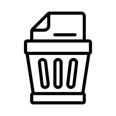 Çöpe atılmış Web simgesi vektör illüstrasyonu