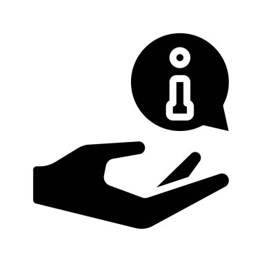 Bilgi Web simgesi vektör illüstrasyonunu ver