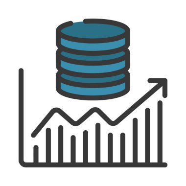 Veri Artır Web simgesi vektör resimlemesi 