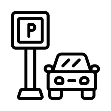 Parking web icon vector illustration
