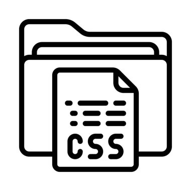 CSS Dosya Dizini simgesi, vektör illüstrasyonu 