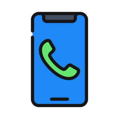 telefon çağrısı web simgesi vektör illüstrasyonu