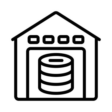 Veri Depolama Web simgesi vektör çizimi