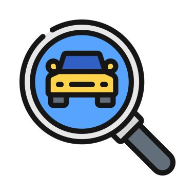 araba simgesi, vektör illüstrasyonu basit tasarım 