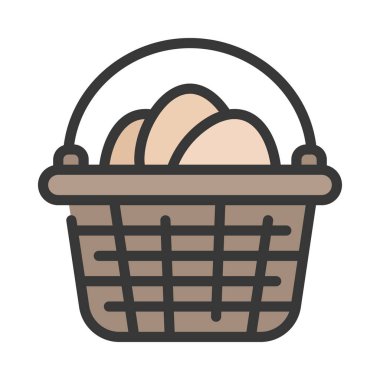 Yumurta Sepeti ağ ikonu vektör illüstrasyonu