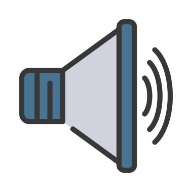 ses web simgesi vektör illüstrasyonu