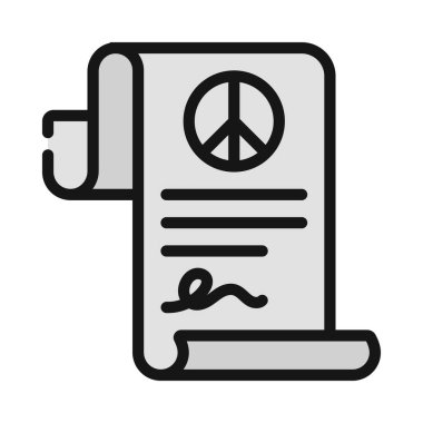 Barış Antlaşması İmzalı Web simgesi çizimi