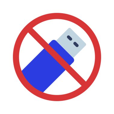 Hiçbir USB Sticks ağ simgesi vektör resimlemesi yok