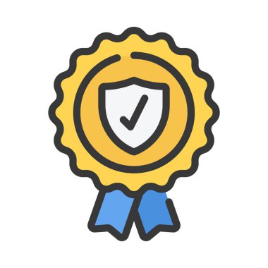 Güvenli Ödül Web simgesi vektör çizimi