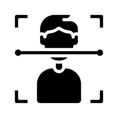 Vücut Tarama Web simgesi vektör çizimi