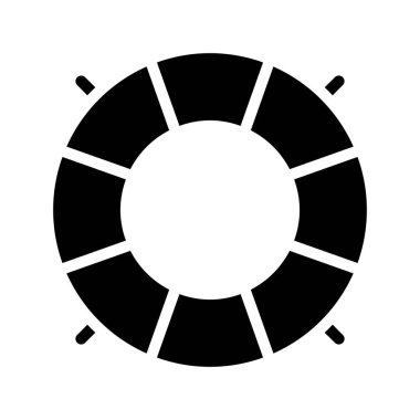 Can simidi simgesi. Web için yaşam şamandırası vektör simgesinin özet çizimi