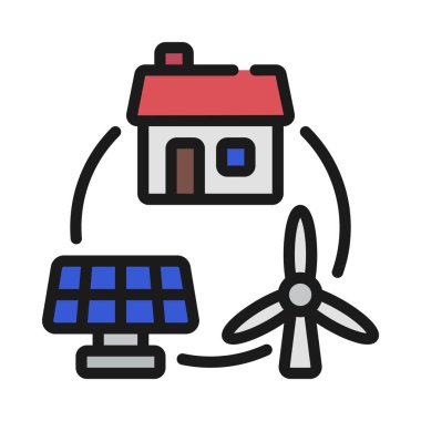 Akıllı Izgara ağ ikonu vektör çizimi