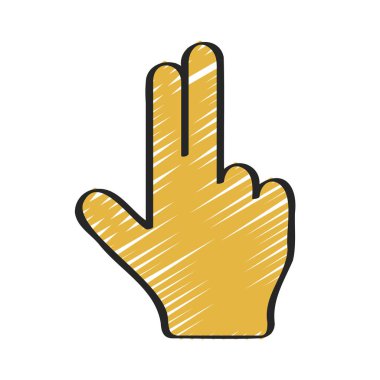 İki Parmak Yukarı Web simgesi vektör çizimi