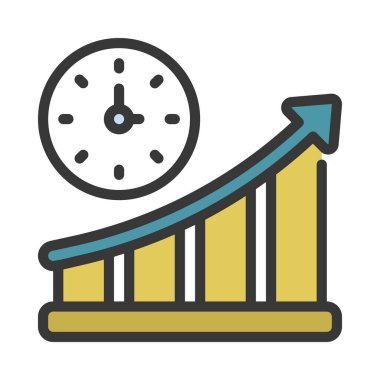 Artan Üretim Ağı ikon vektör illüstrasyonu