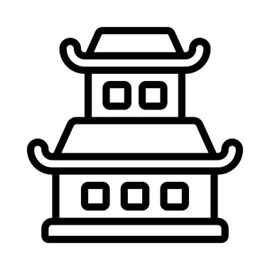 Tapınak web simgesi vektör illüstrasyonu