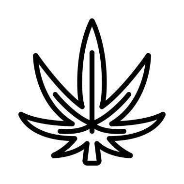 Kenevir Yaprağı web simgesi vektör illüstrasyonu