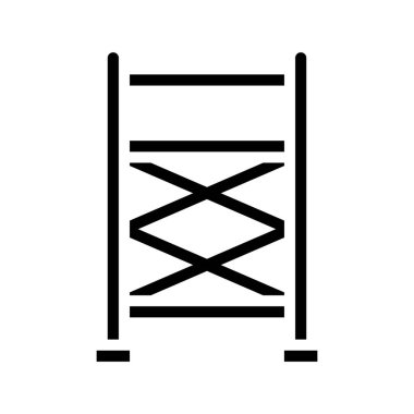 Yapı iskelesi ikon tasarım vektörü illüstrasyonu 