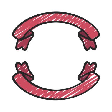 Çember Kurdele Web simgesi vektör çizimi