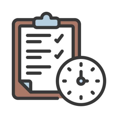 Zaman Listeli Web simgesi vektör illüstrasyonuName