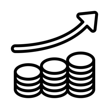 Para Yığını Web simgesi vektör çizimi