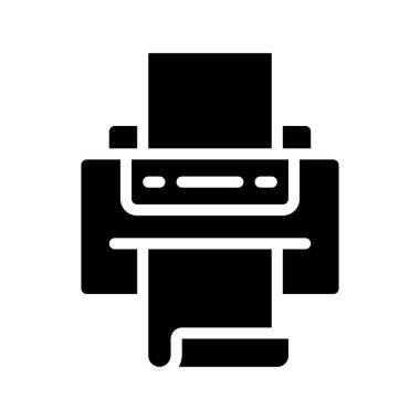 Yazıcı simgesi, basit web illüstrasyonu