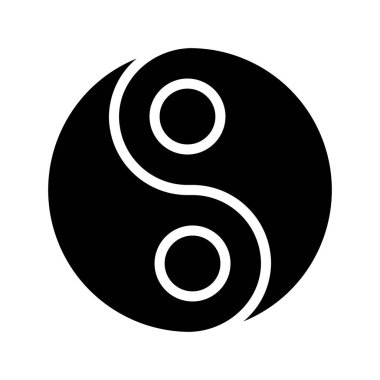 Ying Yang web simgesi vektör çizimi