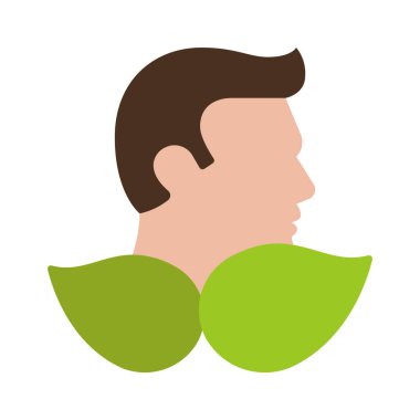 Eko Kişi Web simgesi vektör illüstrasyonu