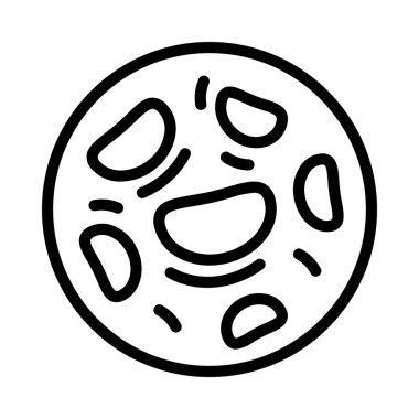 Krater Gezegeni Web simgesi vektör çizimi