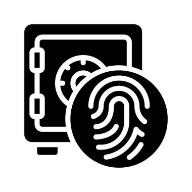 Başparmak Yazdırma, güvenlik kavramı konsepti vektör illüstrasyonu 