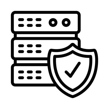 sunucu web simgesi vektör illüstrasyonu