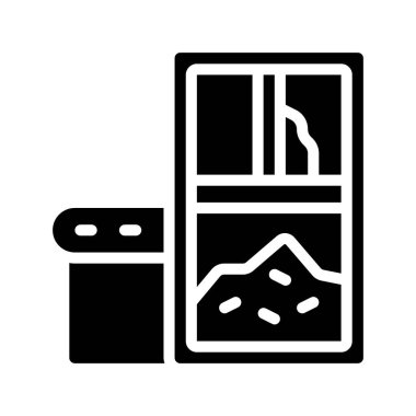 Çöp Sıkıştırıcı web simgesi vektör illüstrasyonu