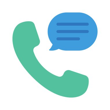 Telefon Sohbeti web simgesi vektör çizimi