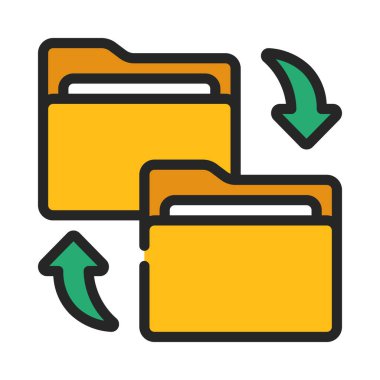 Dizin simgesini transfer et, vektör illüstrasyonu 