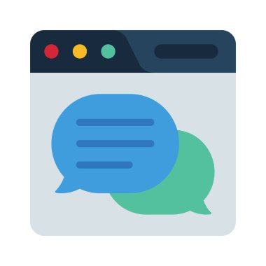 İletiler web simgesi vektör illüstrasyonu