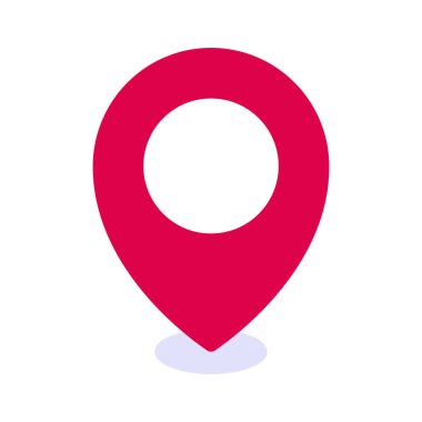 Basit konum simgesi, vektör illüstrasyonu