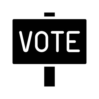 Oylama Web simgesi vektör illüstrasyonunu imzala