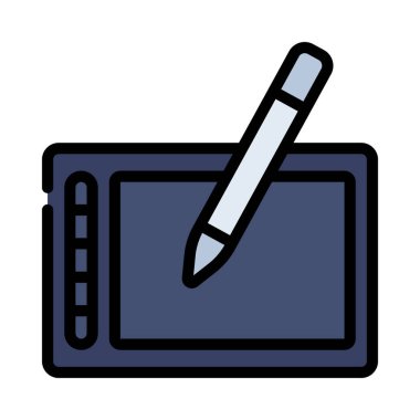 Tablo Ağ ikonu vektör illüstrasyonu çiziliyor