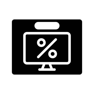 TV Kutusu Web simgesi vektör illüstrasyonu