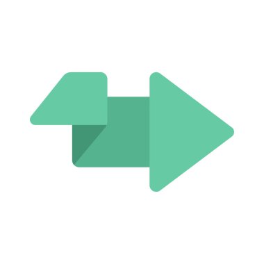 Beyaz arkaplanda ok Banner simgesinin vektör illüstrasyonu 