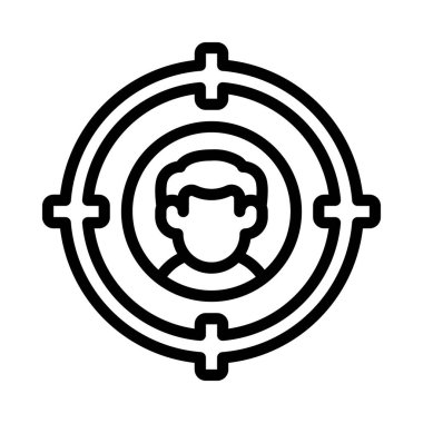 Hedef Kişi Web simgesi vektör çizimi
