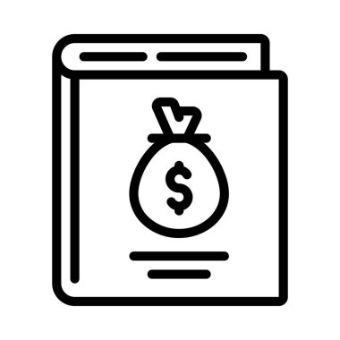 Yatırım Kitabı web simgesi vektör illüstrasyonu