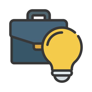 İş Fikirleri web simgesi vektör illüstrasyonu