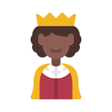 Kraliçe Avatar web simgesi vektör illüstrasyonu