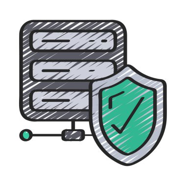 Sunucu Koruma Ağı vektör illüstrasyonuName